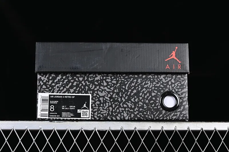 All categories Air Jordan Jordan series basketball shoes Air Jordan 3 G version Air Jordan 3 Retro "Off Noir" AJ3 Joe 3 old black cement CK9246-001